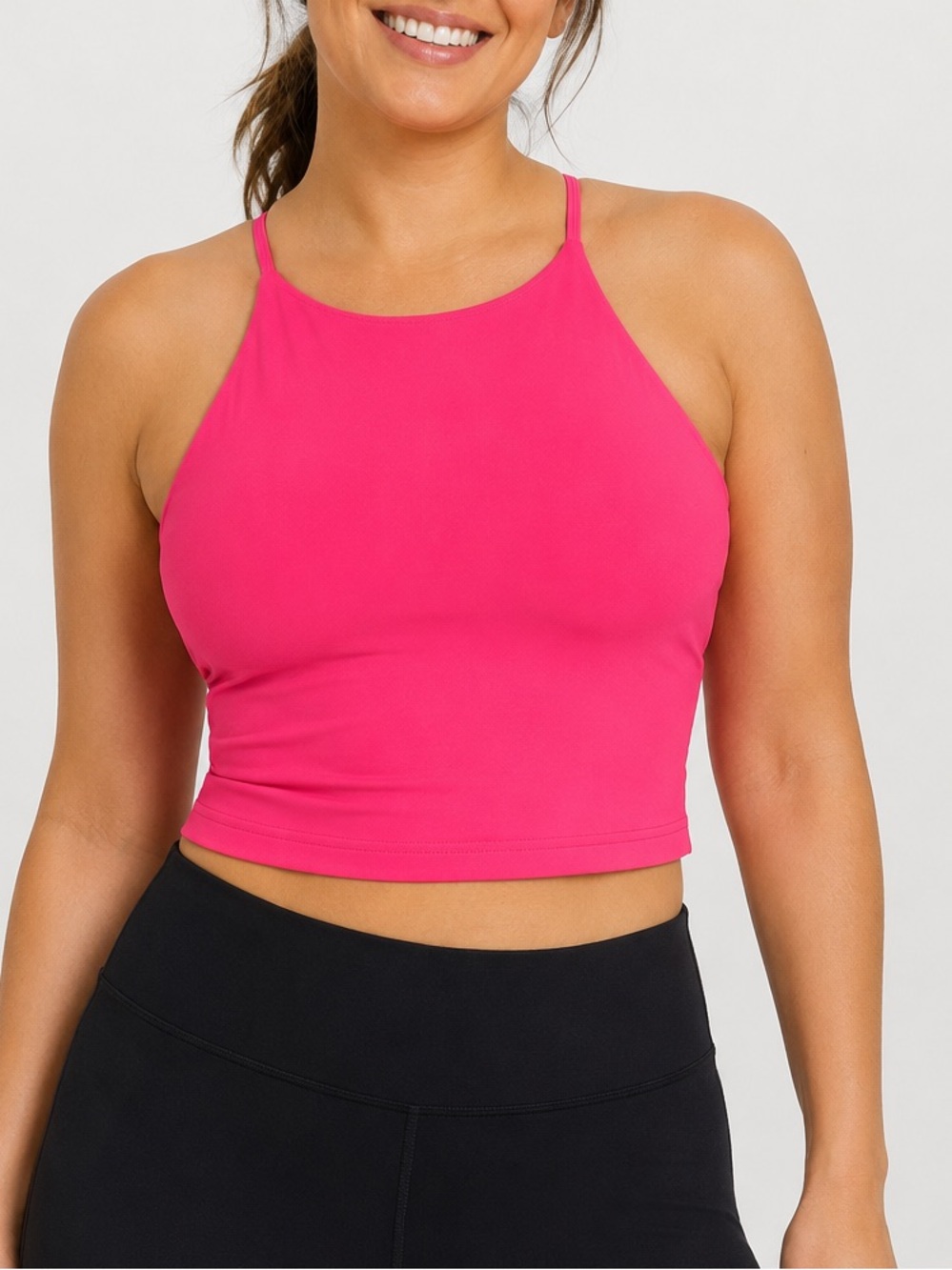 Old Navy Active PowerSoft Pink Longline Sports Bra XL Light Support